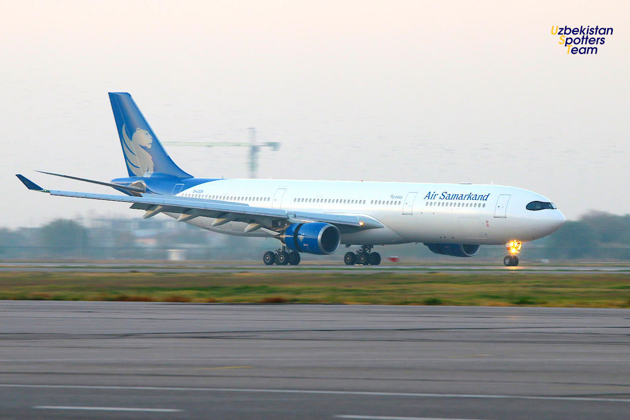 Samarqand xalqaro aeroportida Air Samarkand bazaviy aviakompaniyasining birinchi samolyoti kutib olindi