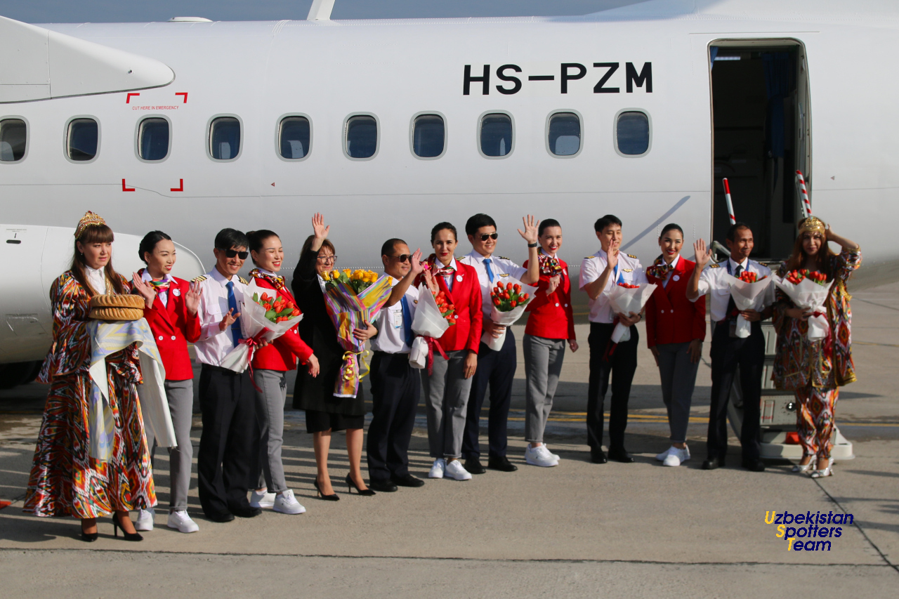 В Ташкенте встретили первый борт для новой региональной авиакомпании Silk Avia