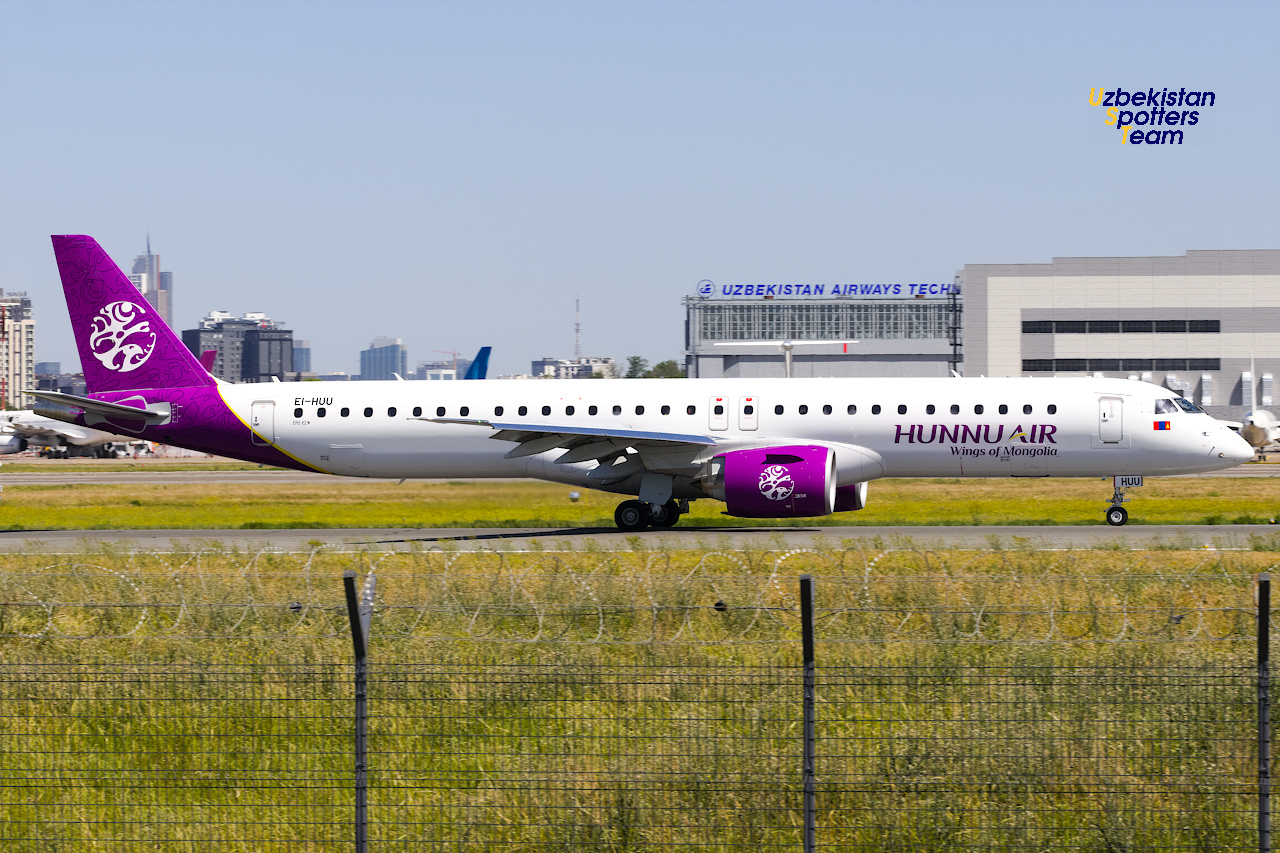 Embraer E195-E2 EI-HUU, Hunnu Air in Tashkent