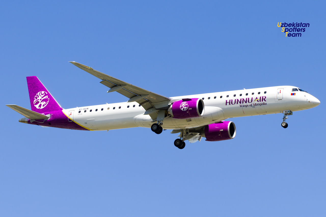 Embraer E195-E2 EI-HUN, Hunnu Air in Tashkent