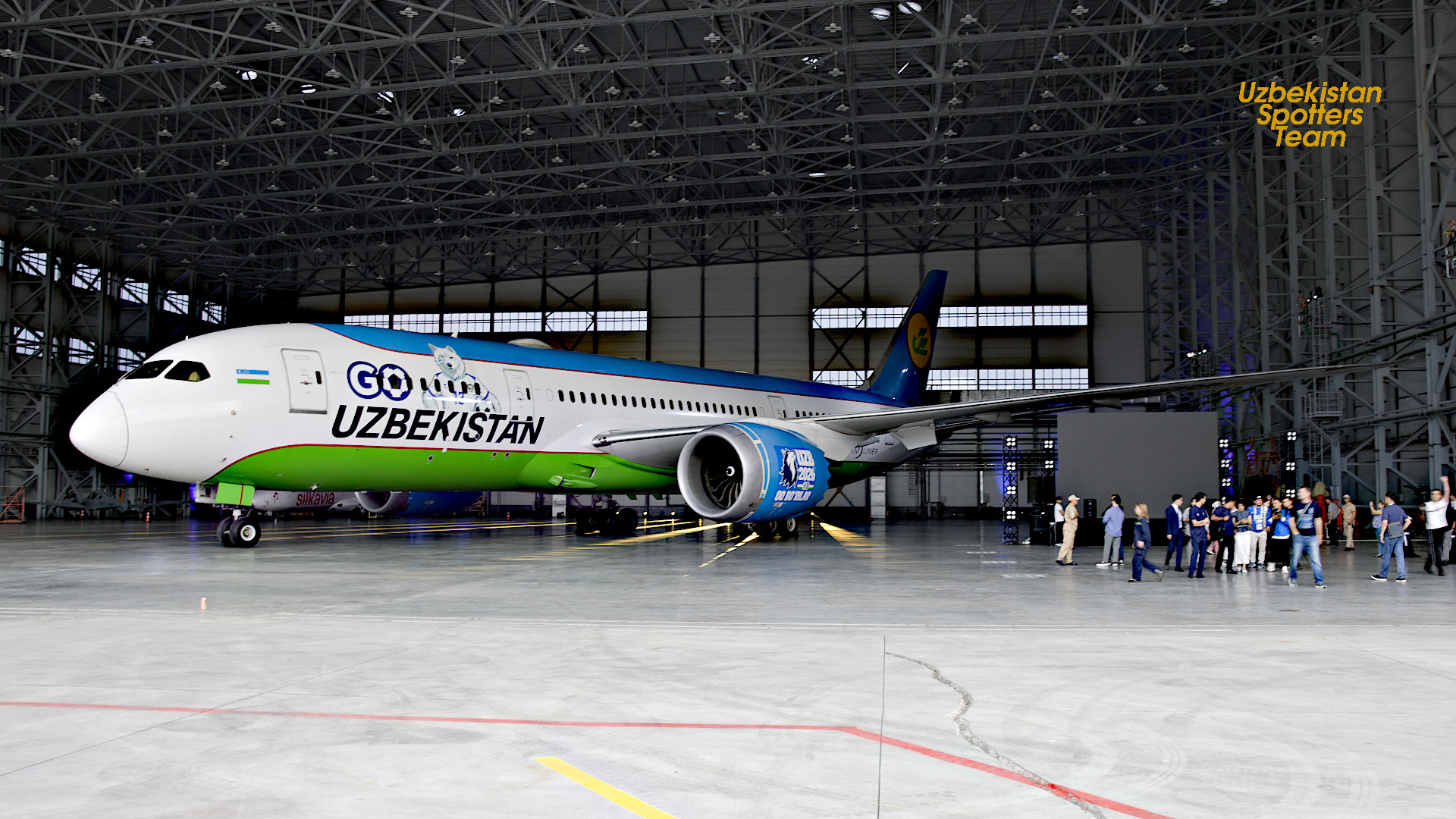 A new livery of Boeing-787-8 UK78706 Uzbekistan Airways dedicated to a debut of National soccer team in FIFA Word Cup 2026 