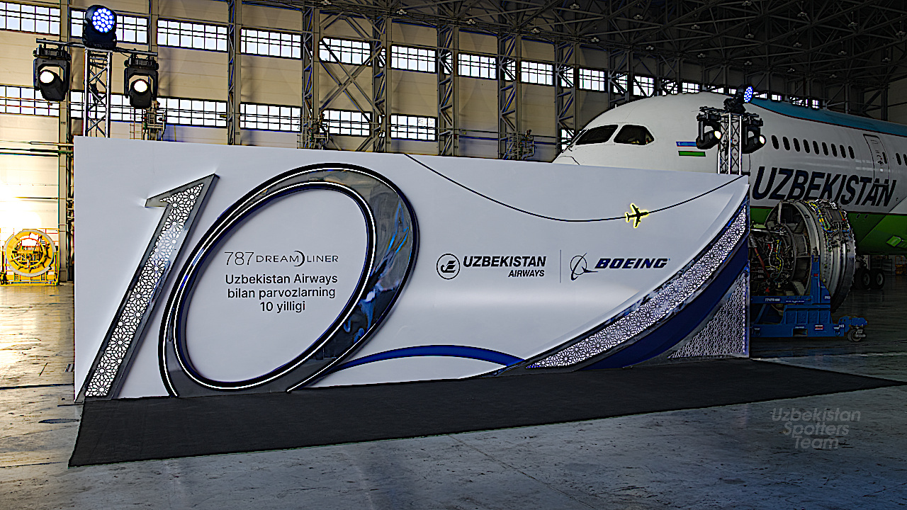 10 Лет эксплуатации Boeing-787 в Узбекистане